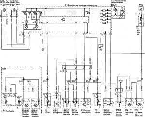 Mercedes-Benz 300SD - wiring diagram - interior lighting (part 1)