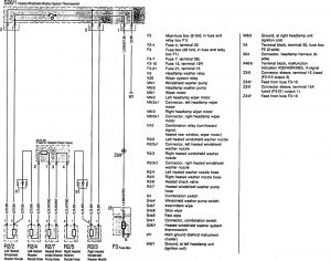 Mercedes-Benz 300SD - wiring diagram - wiper/washer (part 2)