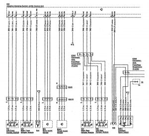 Mercedes-Benz 300SL - wiring diagram - suspension controls (part 1)