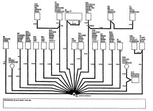 Mercedes-Benz 300TE - wiring diagram - ground distribution (part 5)