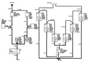 Mercedes-Benz 300TE - wiring diagram -  instrumentation (part 2)