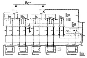 Mercedes-Benz 300TE - wiring diagram - power seat (part 2)