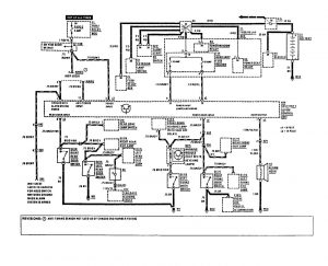 Mercedes-Benz 300TE - wiring diagram - security/anti-theft (part 1)