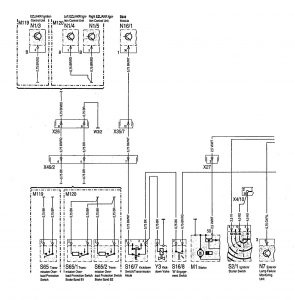 Mercedes-Benz 400SE - wiring diagram - transmission controls (part 1)