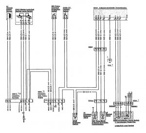 Mercedes-Benz 500SL - wiring diagram - transmission controls (part 1)