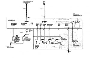 Mercedes-Benz 560SEC - wiring diagram - seat belts (part 2)