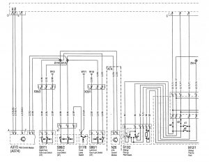 Mercedes-Benz C220 - wiring diagram - sunroof (part 1)
