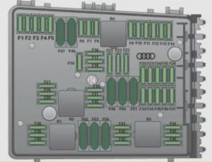 Audi TTS Coupe - wiring diagram - fuse box diagram - engine compartment
