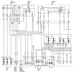 Mercedes-Benz C220 - wiring diagram - interior lighting (part 1)