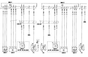 Mercedes-Benz C280 - wiring diagram - power locks (part 1)