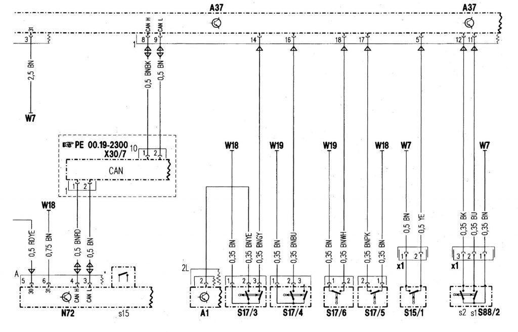 Mercedes-Benz C280 (1998) - wiring diagrams - power locks
