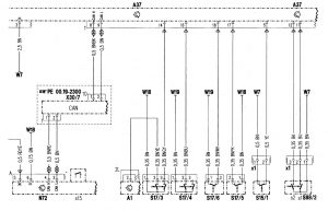 Mercedes-Benz C280 - wiring diagram - power locks (part 3)