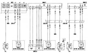 Mercedes-Benz C280 - wiring diagram - power windows (part 1)