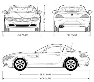 BMW Z4 sDriver35is – dimensions