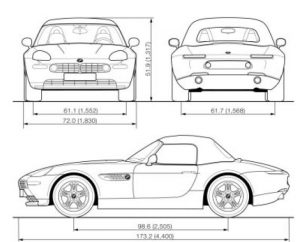 BMW Z8 E52 – dimensions