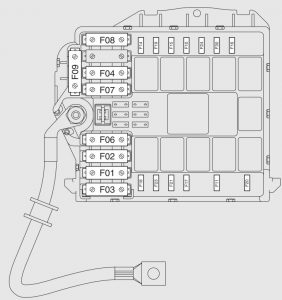 Fiat Strada – fuse box diagram – engine compartment