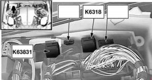 BMW 6-Series (E63 and E64) – fuse box diagram – hydraulic pump relay, SMG (K6318) – S85