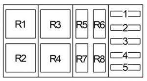 Ford-F-750 – fuse box diagram – additional relay box 2