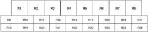 Ford F-750 – fuse box diagram – engine compartment additional box