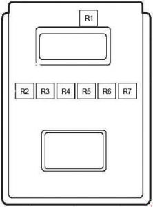 Ford Fiesta – fuse box diagram – relay box (fridge van)
