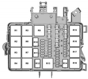 Ford Transit – fuse box diagram – engine compartment