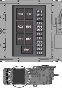 Ford Transit – fuse box diagram – prefuse box (2.0l diesel)