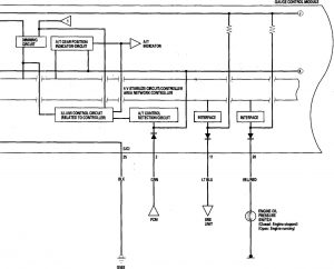Honda Accord - wiring diagram - instrumentation (part 4)