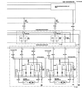 Honda Accord - wiring diagram - power windows (part 2)