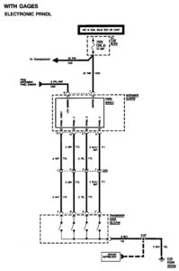 GMC Sierra 1500 - wiring diagram - instrument panel (electronic PRNDL) 