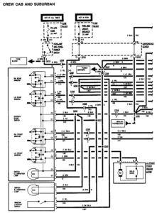 GMC Sierra 1500 - wiring diagram - power windows (crew cab and suburban) - part 1