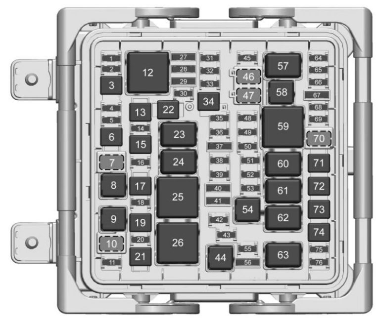 Cadillac CTS (2017) – fuse box diagram - Carknowledge.info