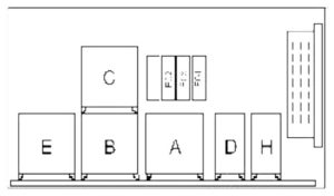 Dacia Solenza - fuse box diagram - engine compartment (with A/C)