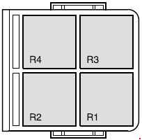 Ford Fiesta - fuse box diagram - engine compartment relay box