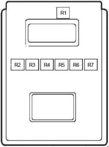 Ford Fiesta - fuse box diagram - relay box (fridge van)