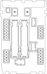 Infiniti FX35 - fuse box diagram - engine compartment (IPDM E/R)
