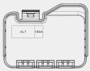 KIA Optima - fuse box diagram - engine compartment (battery terminal cover)