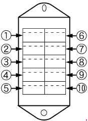 Kubota L3240, L3540, L4240, L5740 - fuse box diagram - ROPS