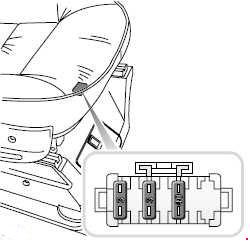 Land Rover Discover - fuse box diagram - under seat