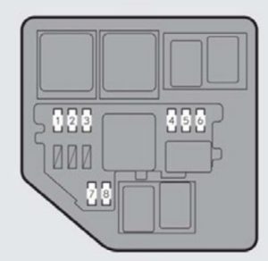 Lexus ES300H - fuse box - engine compartment (type B)