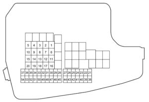 Mazda 6 – fuse box – engine compartment