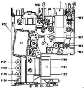 Mercedes-Benz CLS Class c218 - fuse box diagram - front prefuse - with ECO start/stop