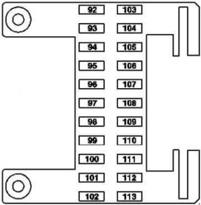 Mercedes-Benz CL-Class c216 – fuse box diagram – left instrument panel