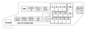 Mitsubishi Delica L400 - fuse box diagram - engine compartment fuse box