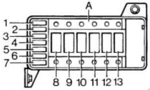 Rover 200 R3 - fuse box diagram - engine compartment