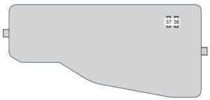 Toyota Avalon Fourth Generation - fuse box - engine compartment (back of cover)