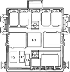 Chevrolet Tahoe - fuse box diagram - passenger compartment relay box