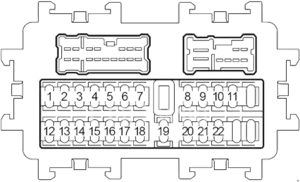 Infiniti FX35 - fuse box diagram - passenger compartment fuse box