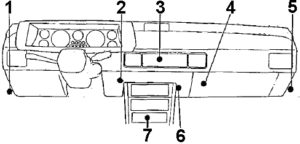 Mitsubishi Starion- 1983 - 1989 - fuse box diagram - relay location