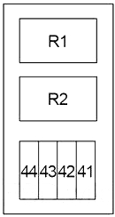 Infiniti M35 - fuse box diagram - engine compartment box no. 3