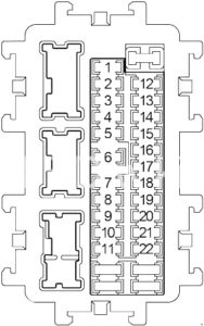 Infiniti QX56 - fuse box diagram - passeneger compartment